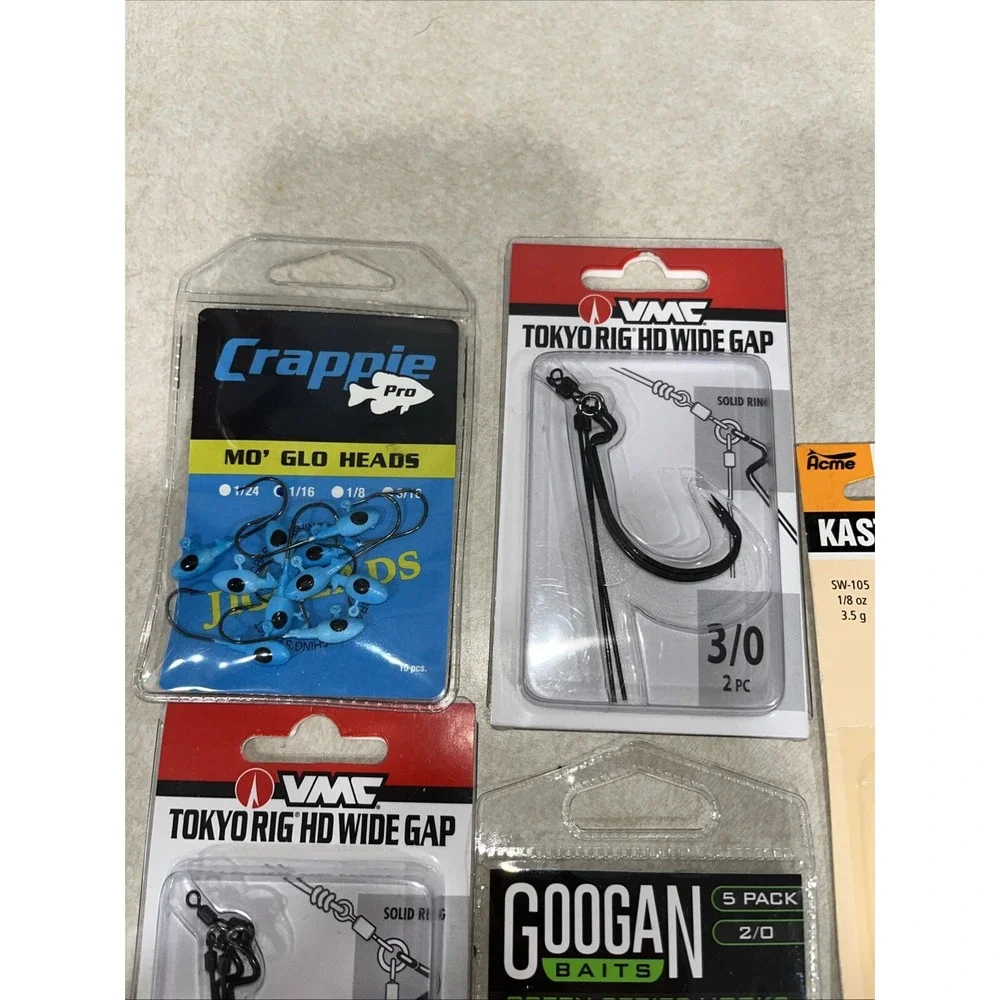 5 Pack Fishing Lot GOOGAN VMC Hooks Heads